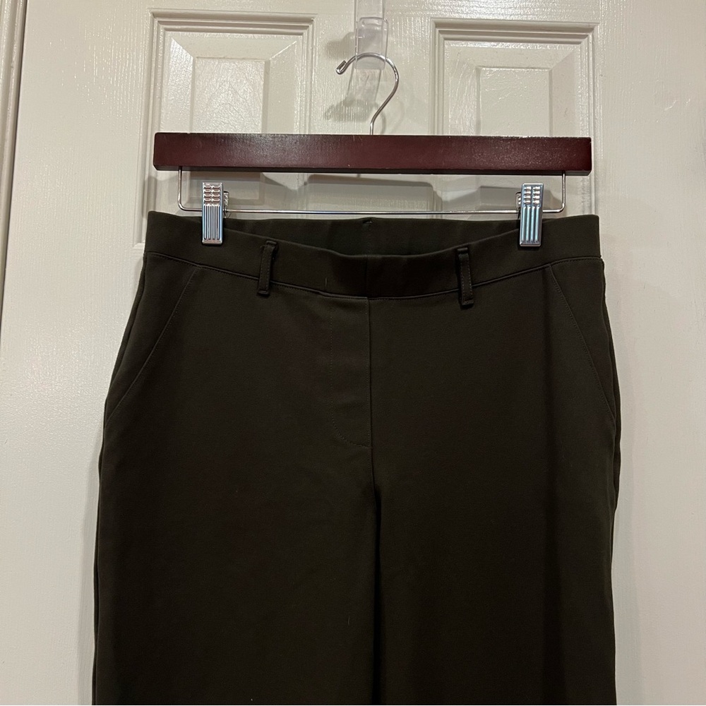 Like New Quince Ultra Stretch Ponte Bootcut Pants Olive Green Women’s M - Picture 6 of 11